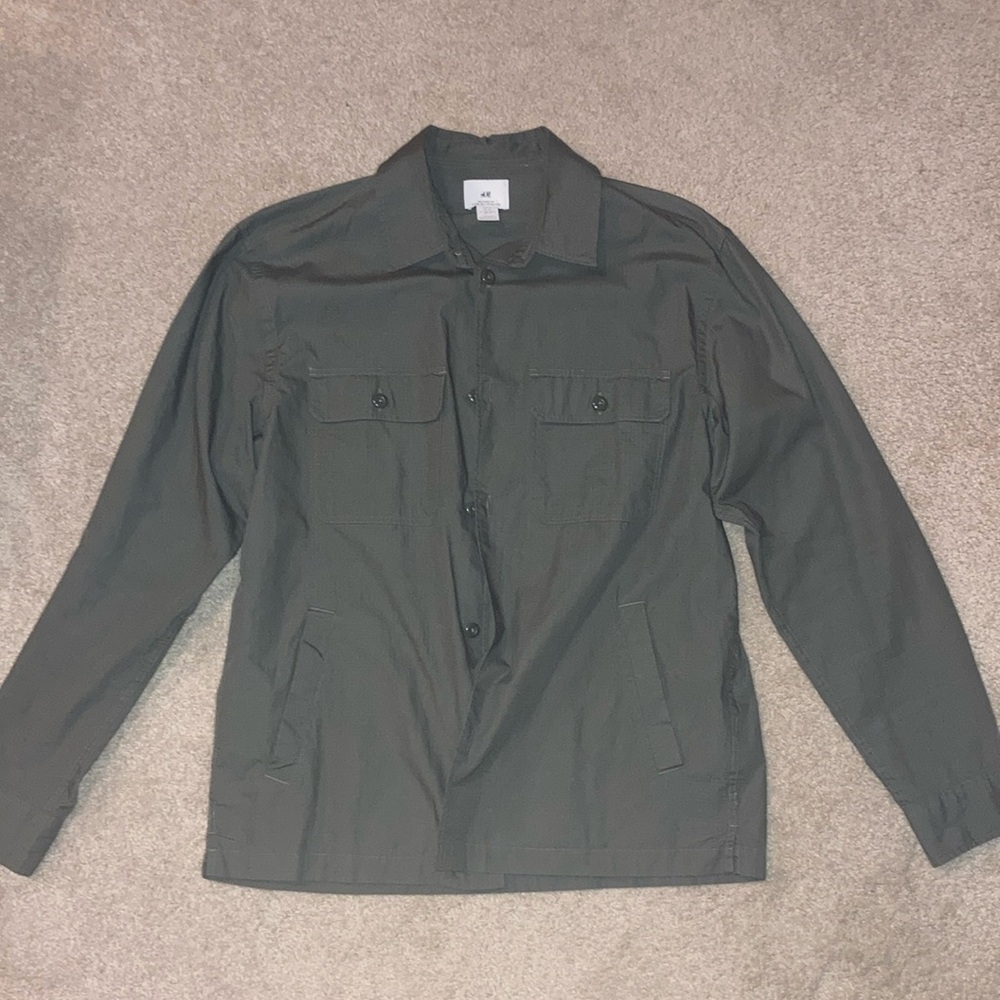 H&M Olive Green Collared Shirt